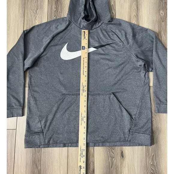 Nike Hoodie Mens XL Gray Center Swoosh Logo Fleece Pullover Outdoor Dri-Fit - Picture 6 of 7